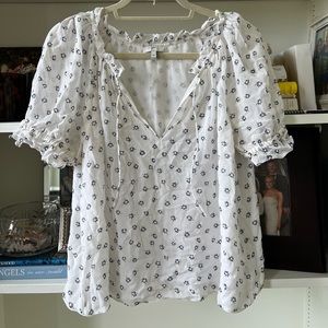 Joie ruffle silk blouse